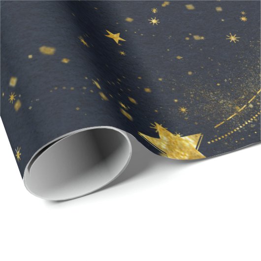 Packpapier-Rolle der sternenklare Nachtart-8 Geschenkpapier (Rolleneckpunkt)