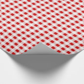 Packpapier, roter Gingham Geschenkpapier (Ecke)