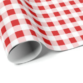 Packpapier, roter Gingham Geschenkpapier (Rolleneckpunkt)