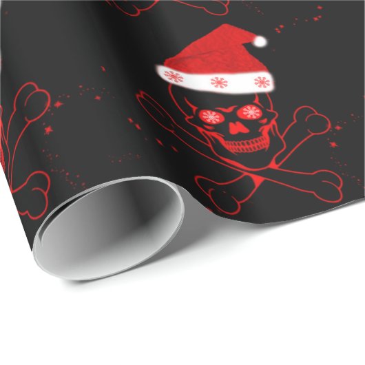 Packpapier/Schädel Geschenkpapier (Rolleneckpunkt)