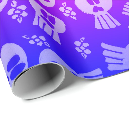 Packpapier - Schädel - Regenbogen (Rolleneckpunkt)