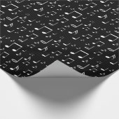 Packpapier schwarz-weiß Musiknoten (Ecke)
