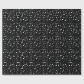 Packpapier schwarz-weiß Musiknoten (Flach)