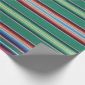Packpapier, serape Druck, grün Geschenkpapier (Ecke)
