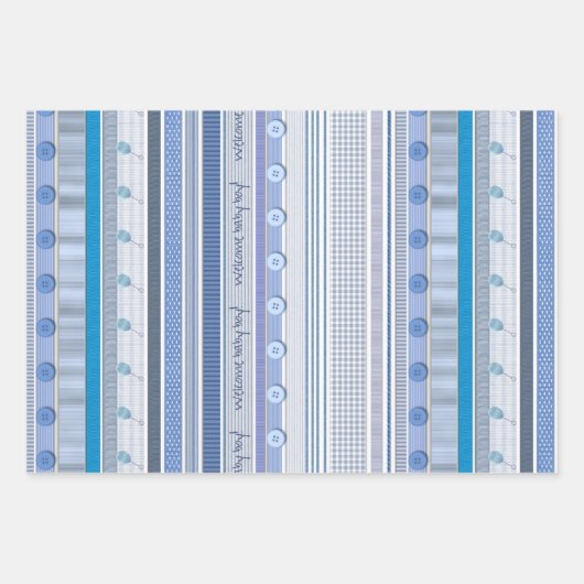 Packpapier-Set - Begrüßungsjunge Geschenkpapier Set (Vorderseite 2)