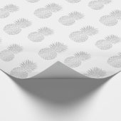 Packpapier - silberne Ananas (Ecke)
