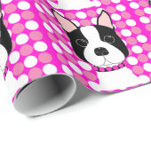 Packpapier Spaß-Bostons Terrier (Rolleneckpunkt)