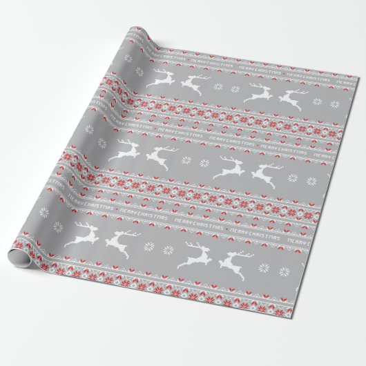 Packpapier - Ugly Christmas Sweater Gray (Ungerollt)