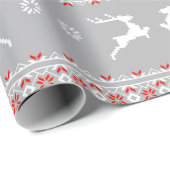 Packpapier - Ugly Christmas Sweater Gray (Rolleneckpunkt)