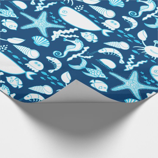 Packpapier | unter der Seefisch-Wal-Krabbe (Ecke)