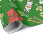 Packpapier: Waliser-Drachen, Narzissen, Porrees Geschenkpapier (Rolleneckpunkt)