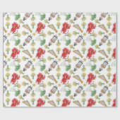 Packpapier: Waliser-Embleme, Drache, Narzissen Geschenkpapier (Flach)