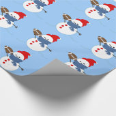 Packpapier - Weihnachtsfußball-Schneemann (Ecke)