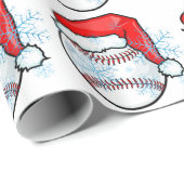 Packpapier - Weihnachtssankt-Baseball (Rolleneckpunkt)