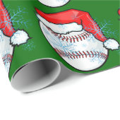 Packpapier - Weihnachtssankt-Baseball (Rolleneckpunkt)