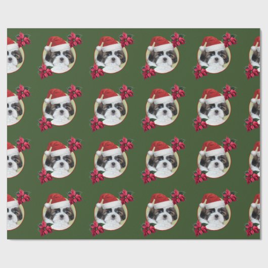 Packpapier WeihnachtsShih Tzu (Flach)