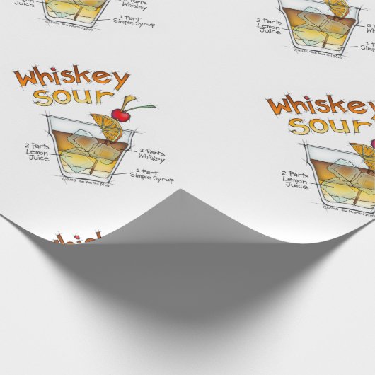 PACKPAPIER - WHISKY-SAURE REZEPT-COCKTAIL-KUNST (Ecke)