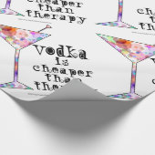 PACKPAPIER, WODKA IST BILLIGER ALS THERAPIE GESCHENKPAPIER (Ecke)