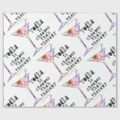 PACKPAPIER, WODKA IST BILLIGER ALS THERAPIE GESCHENKPAPIER (Flach)