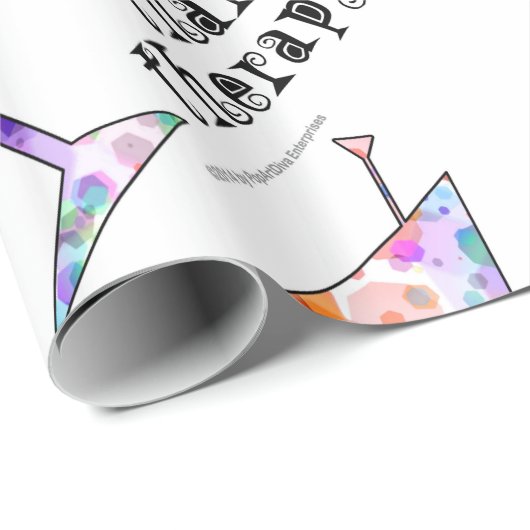 PACKPAPIER, WODKA IST BILLIGER ALS THERAPIE GESCHENKPAPIER (Rolleneckpunkt)