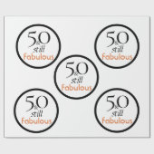 Packpapier zum großen 50. Geburtstag (Flach)