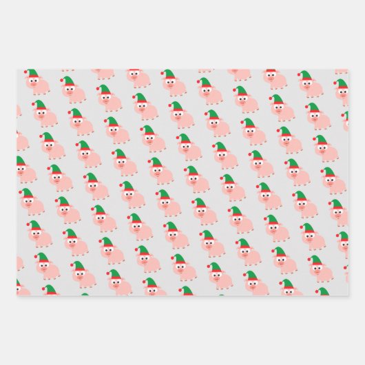 Packpapierblätter für Schweine Geschenkpapier Set (Vorderseite)