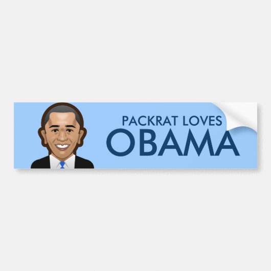 PackRat Lieben Obama Autoaufkleber (Vorne)
