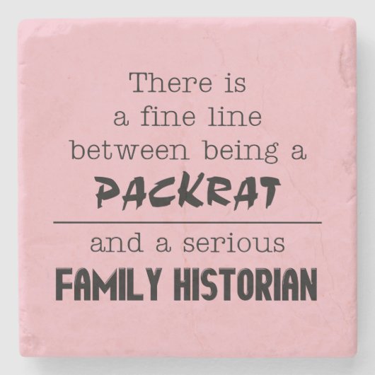 Packrat vs Family Historian Untersetzer (Vorderseite)