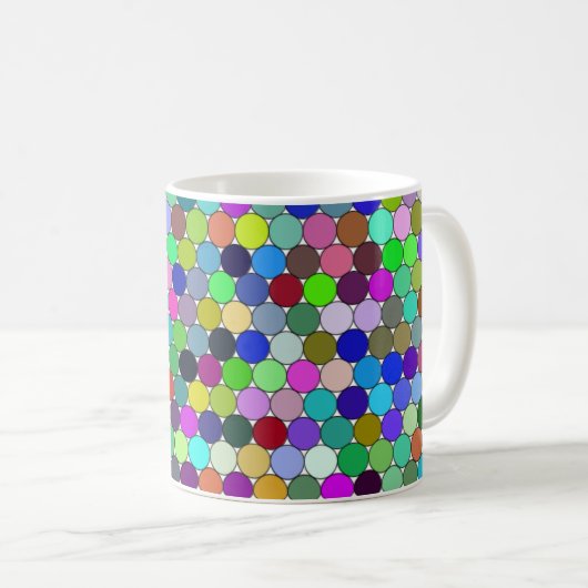 Packte Kreise 11oz Tasse (VorderseiteRechts)