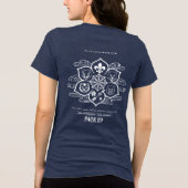 Packung 29 - Lotus - Kurzschlauch für Frauen Tri-Blend Shirt (Rückseite)