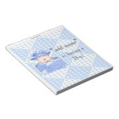 Packung Babydusche Bar Wrapper Gastgeschenk Notizblock (angewinkelt)