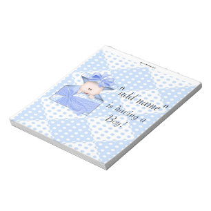 Packung Babydusche Bar Wrapper Gastgeschenk Notizblock