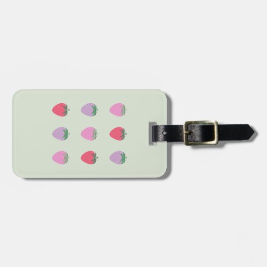 Packung Erdbeeren Gepäckanhänger (Vorderseite horizontal)