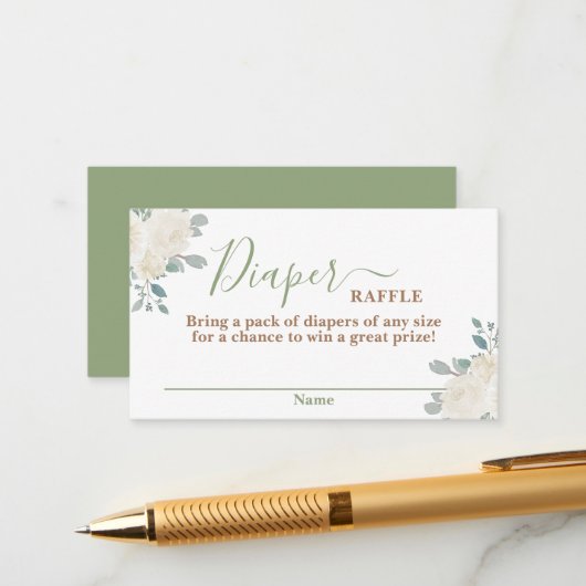 Packung Green Baby Kleidung Windeln Windeln Raffen Begleitkarte (Vorderseite/Rückseite Beispiel)