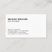 Packung Hunde | Dog Paw Visitenkarte (Rückseite)