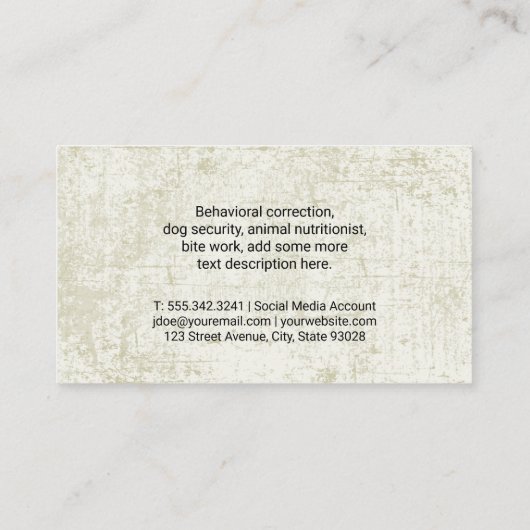 Packung Hunde | Tier Visitenkarte (Rückseite)