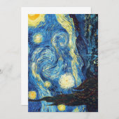 Packung mit 100 Van Gogh Starry Night Einladungen (Vorne/Hinten)