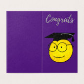 Packung mit 25 Glückwünschen Glitzer Abschluss Car (Außenseite Aufgefaltet)