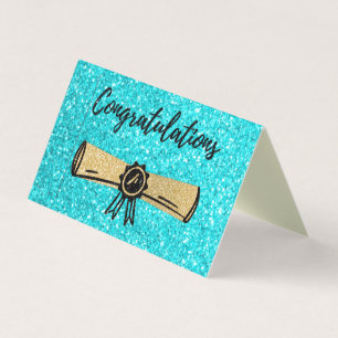 Packung mit 25 Gratulation Glitzer Abschluss Cards