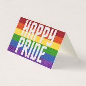Packung mit 25 LGBT Glitzer Happy Pride Card (Vorderseite)