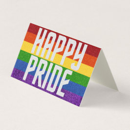 Packung mit 25 LGBT Glitzer Happy Pride Card