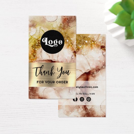 Packung mit braunem Glitzer, Aquarellfarbe (Schreibtisch)