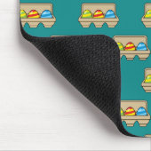 Packung mit bunten Ostereiern aus Cartoon Mousepad (Ecke)