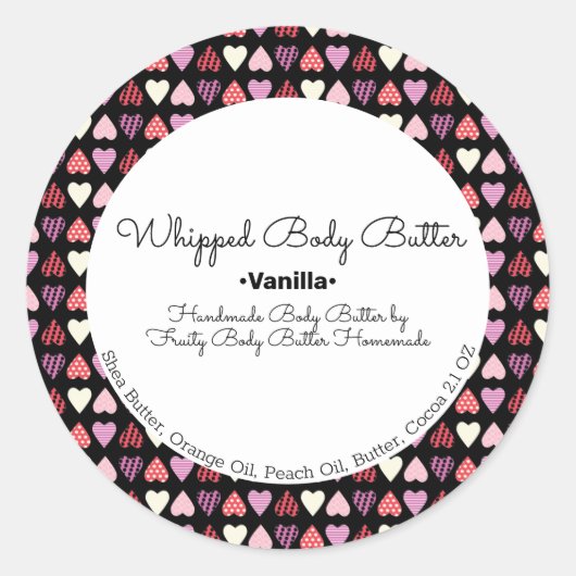 Packung mit dem Branding der Butter für das Herz-K Runder Aufkleber (Vorderseite)