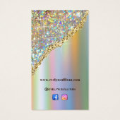 Packung mit Glitzer-Folien aus Gold-Imitaten (Rückseite)