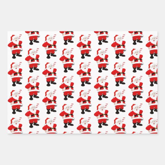 Packung mit Santas Umschlagpapier Geschenkpapier Set (Vorderseite 3)