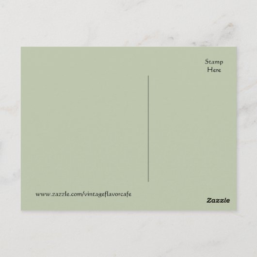 Packung mit Vintagen Blume - Postkarte (Rückseite)