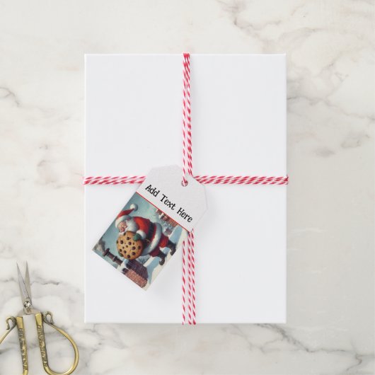 Packung mit zehn Personalisierten Weihnachtsmarken Geschenkanhänger (Mit Garn)