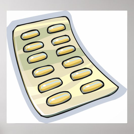 Packung Pillen Medikationspaket Poster (Vorne)