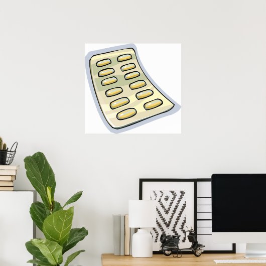 Packung Pillen Medikationspaket Poster (Heimbüro)